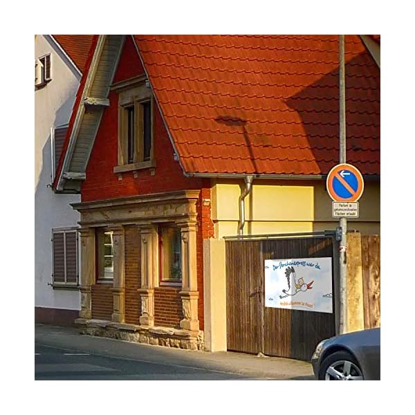 XXL Banner SET zur Geburt I Storch + Baby I Universal I wetterfest I personalisierbar I inkl. Kabelbinder & Stift I 160… – Bild 8