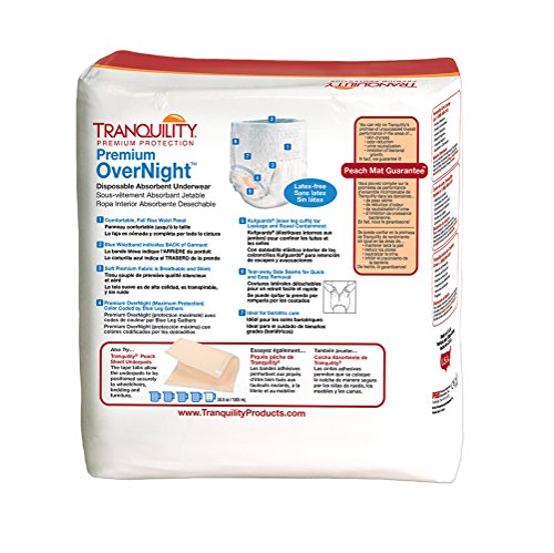 Tranquility Premium Overnight Disposable Absorbent Underwear (Dau) - Xxl - 12 Ct #TOP2