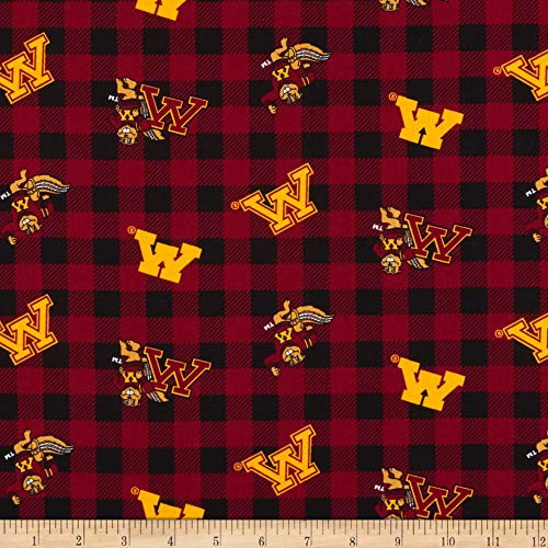 NCAA Minnesota Golden Gophers Buffalo Plaid Cotton, Fabric by the Yard