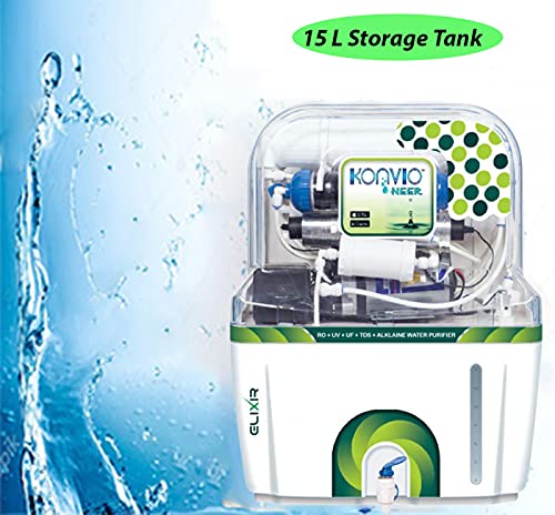 Image of Konvio Neer Copper RO + UV LED + UF + TDS Adjuster Water Filter and Purifier with High TDS Membrane (Green)