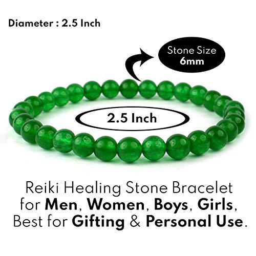 Image of Reiki Crystal Products Natural Crystal Stone Bracelet 6 mm Round Beads for Men & Women | Gemstone Jewellery Bracelet | Reiki Charged | Multiple Stone Variants Available
