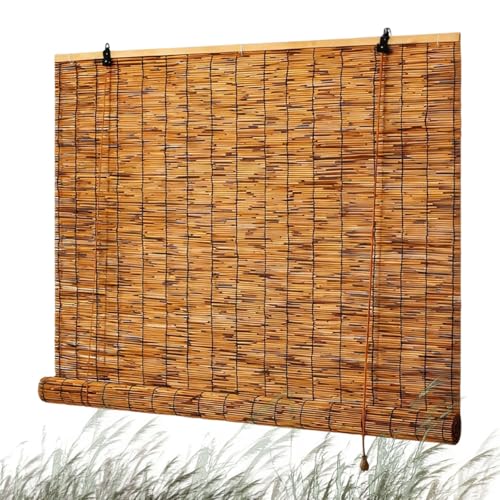 Store Bambou Natural Store Enrouleur Bambou Exterieur Intérieur, Rideau De Roseau D'intimité, Canisse Brise Vue pour Fenêtre Terrasse Jardin, Protection...