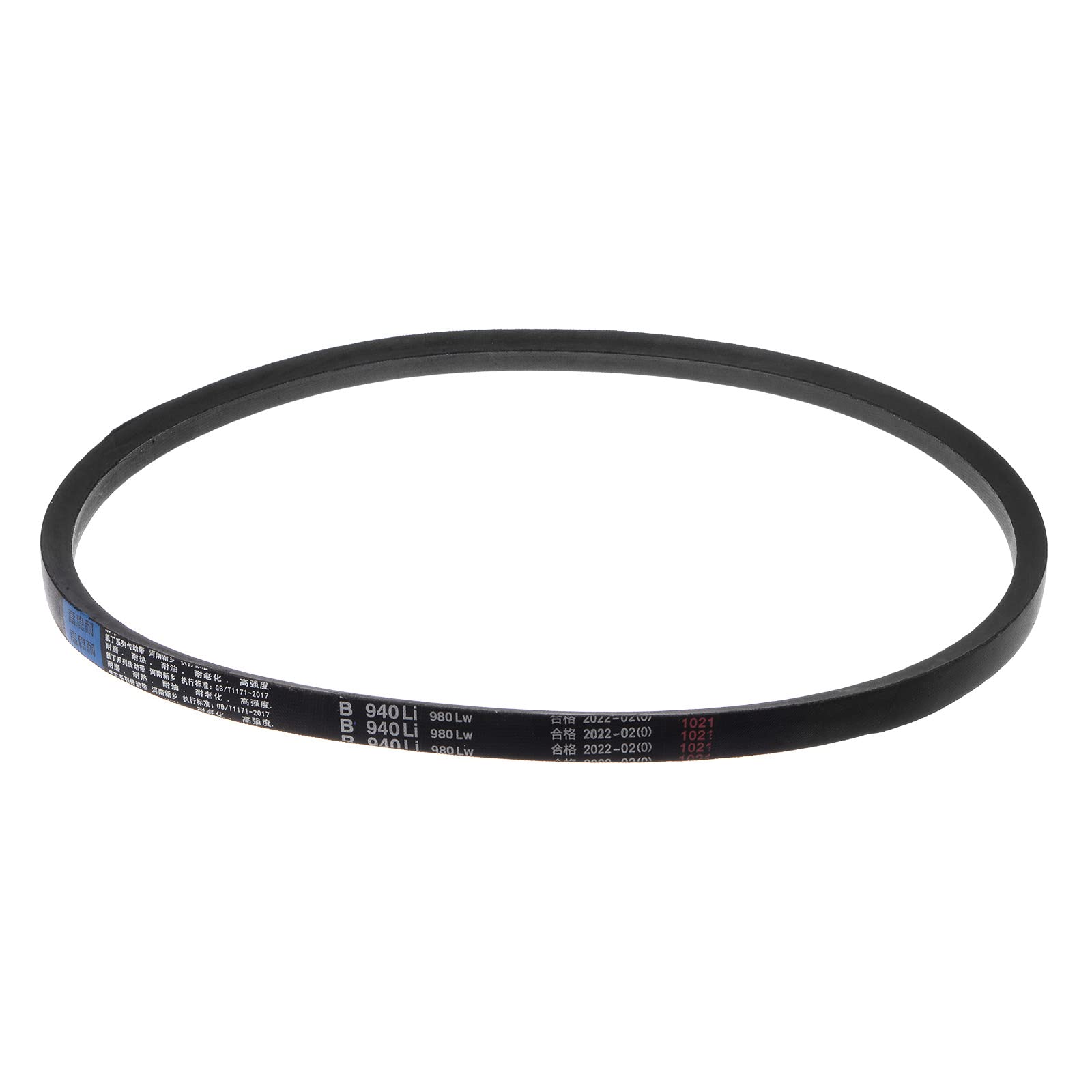 sourcing map B-940 Correa de transmisión de correas trapezoidales de 940 mm, contorno interior de 17 mm, ancho superior, sección B, goma para transmisión de potencia