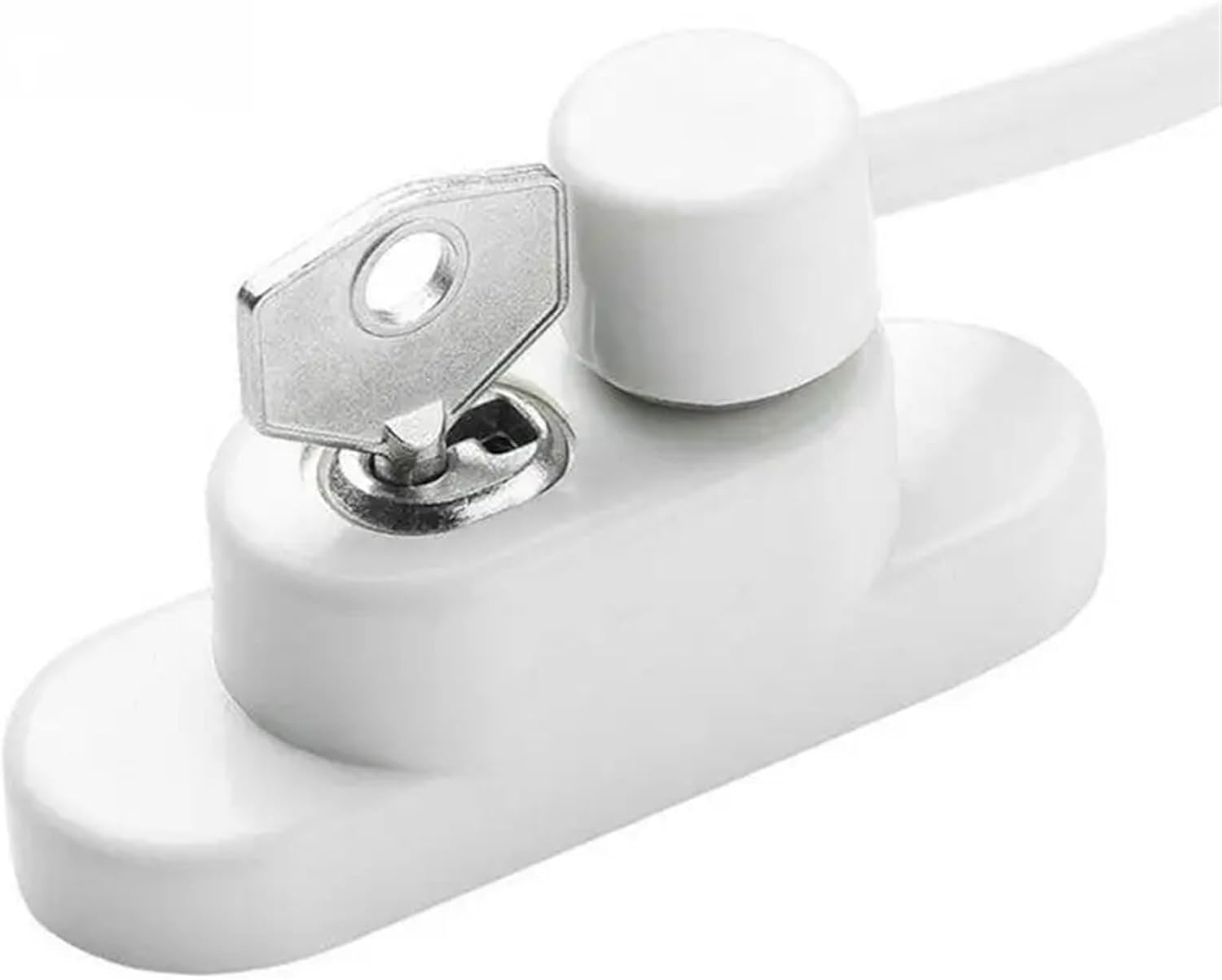 19 * 6.5 * 4cm Lockable Window Security Cable Lock Door Safety Restrictor Room Window and Door Security Restrictor with Key 1Pcs