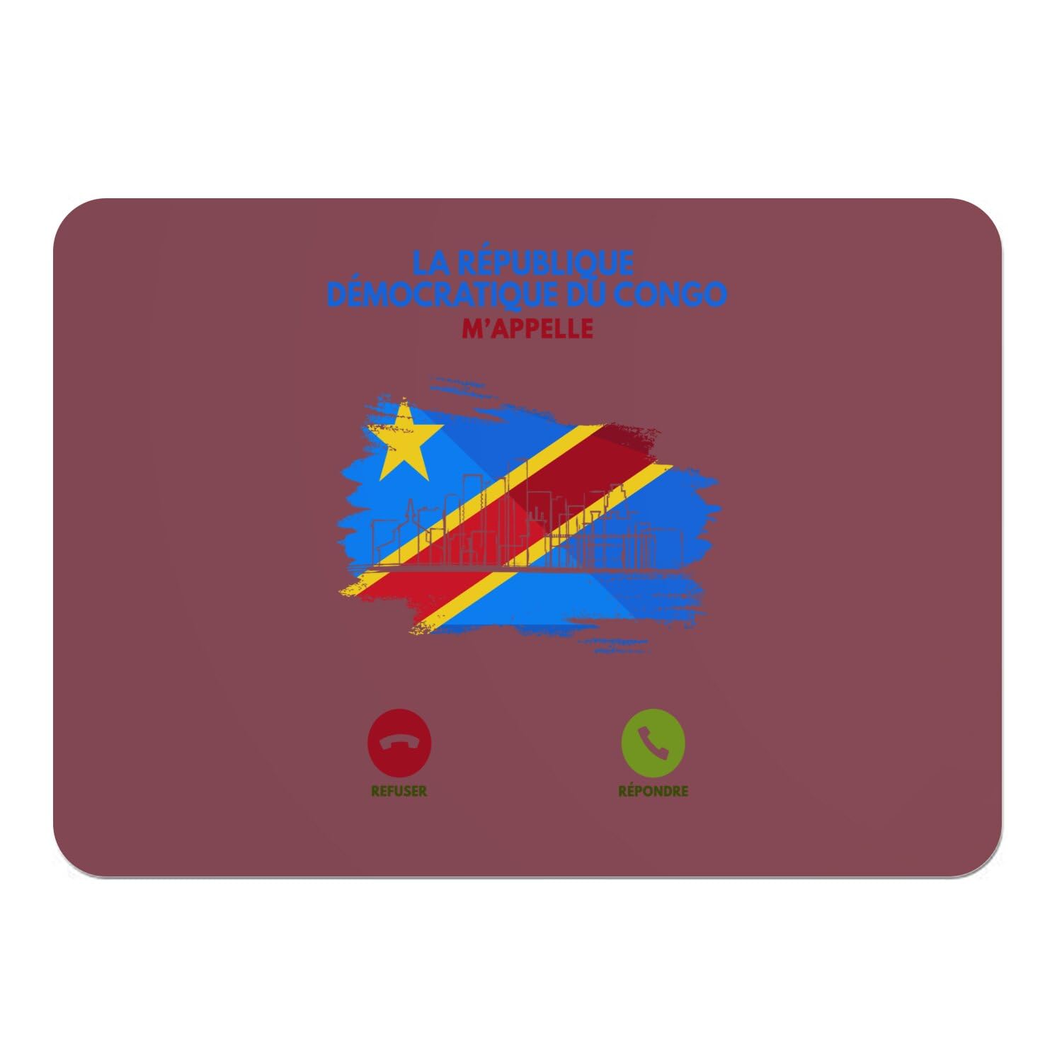 Napperons rouge Congo RDC en liège : égayez vos repas de voyage en famille