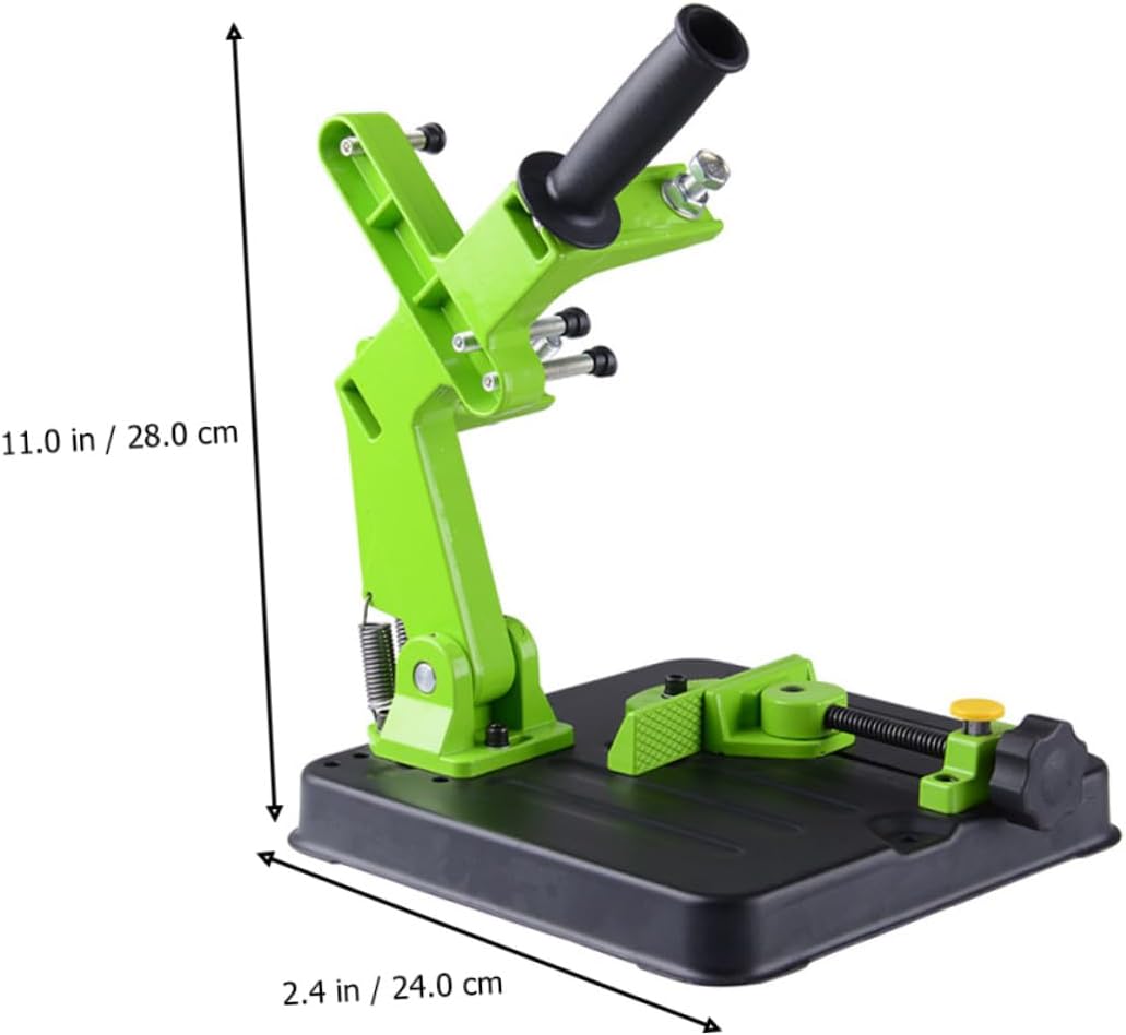 KALLORY Angle Grinding Machine Fixed Stand with Green Base, Multifunctional Angle Grinder Bracket for Cutting and Polishing, Heavy-duty Power Tool Holder Suitable for Workshop Use