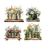 Photo Gallery advokingtap 4 adesivi da parete per piante da appendere, adesivi colorati per vasi di fiori per casa, cucina, camera da letto, bagno, ufficio, interno Photo Gallery advokingtap 4 adesivi da parete per piante da appendere, adesivi colorati per vasi di fiori per casa, cucina, camera da letto, bagno, ufficio, interno