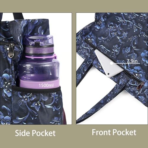 Image of CLOUDMUSIC Shoulder Tote Bag For Nurses Teachers Work Gym Travel Beach Women With Large Capacity Waterproof