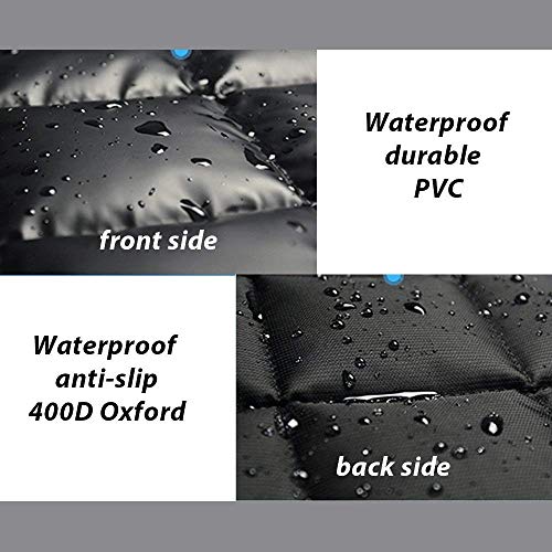 Image of Fluffy's Luxurious Durable Waterproof High-Density PVC Material Cotton Inside Indoor /Outdoor Travel Pet Crate Dog Bed for Puppy /Cats /Dog (Black Medium)