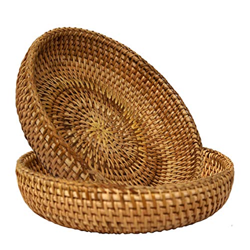 Premium Wicker Small Hand Woven Bread Serving Basket Display Storage Basket for Fruit