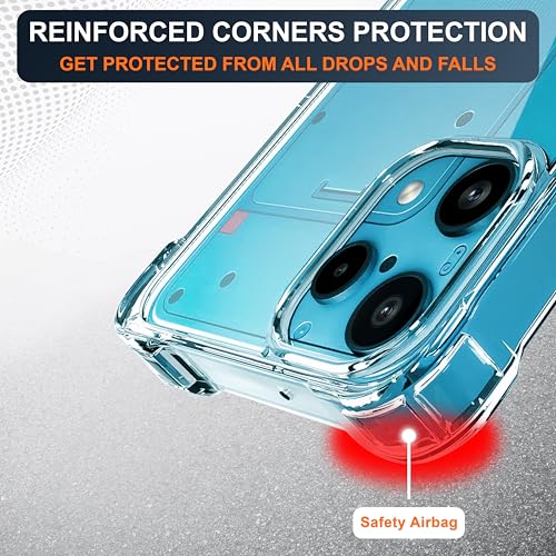 Image of CEDO Cover for Nothing Phone 3a Lite (5G) | Camera Protection Shockproof Bumper-Edge | 360 Degree Protection Acrylic Crystal Clear TPU+PC | Transparent Back Case Backcover (Transparent)
