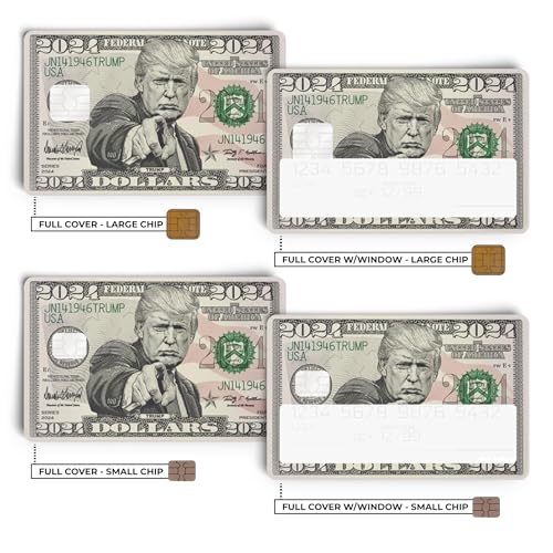 Trump Dollars Credit Card Skin Debit Card Stickers for Key, Debit, Credit, Bank Card 4PCS Card Skin for Adults2