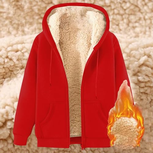 Active Men's Sherpa Hoodie Heavy Thick Fleece Lined Full Zip Up Winter Warm Sweatshirts Work Jackets Hooded Coats2