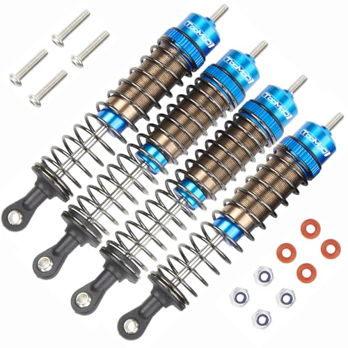 TOOMOD CW-01 RC Car Oil Shocks Absorber Damper For Tamiya 1/12 Lunch Box Midnight Pumpkin #58727#58499 CW01 Chassis Upgrades Parts (Blue)