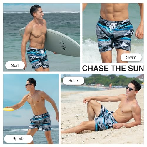 Image of Kanu Surf Men's Big Viper Extended Size Stripe Swim Trunk