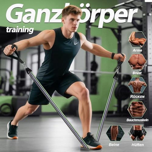 Image of WHATAFIT Resistance Bands, Exercise Bands,Resistance Bands for Working Out, Work Out Bands with Handles for Men and Women Fitness, Strength Training Home Gym Equipment