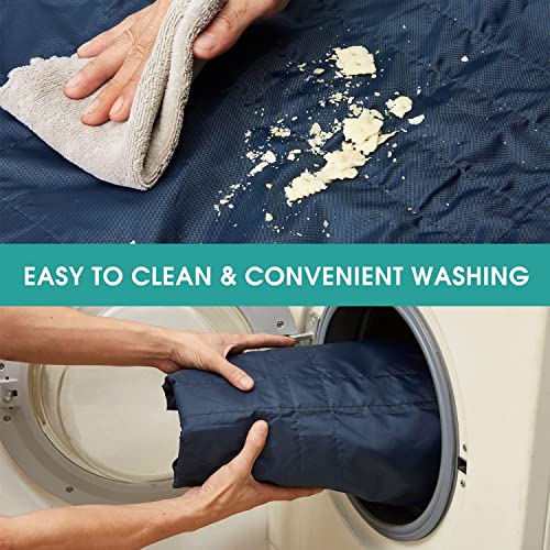 Tinfau Positioning Bed Pad With Handles, 50" X 40" Multipurpose Waterproof Transfer Draw Sheets For Hospital Bed, Patient Slide Sheet For Lifting & Sliding, Reusable & Washable Lift Sheet, Dark Blue #TOP4