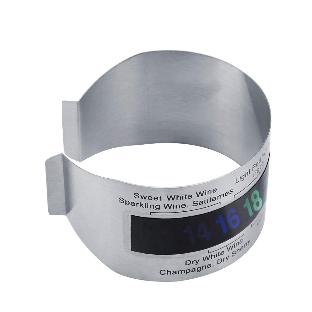 Termometro Da Polso Per Vino In Acciaio Inox - Display LCD, Senza Batteria, Per Bottiglie - Foto 6