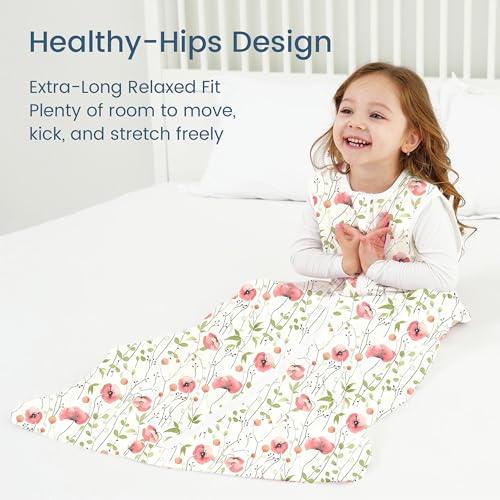 Image of Toddler Sleep Sacks 2T-3T-4T, 0.5 TOG Light Summer Wearable Blankets, Extra Long XL Sleeping Bags, 2 Pack