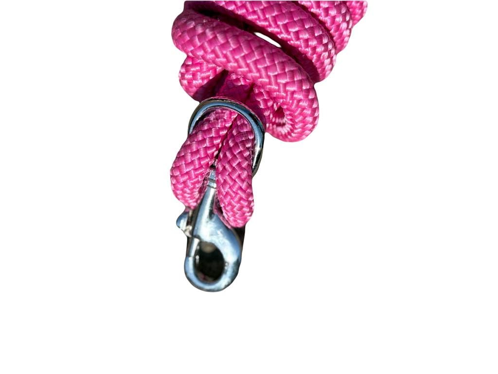 Equipride 14' Pack of 2 Poly Training Lead Rope with Leather Popper for Horses, 14 Foot Long and 5/8 inch Thick - Image 2