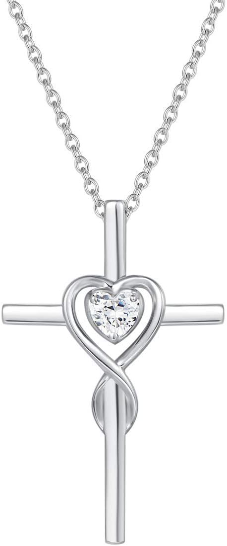 FANCIME 925 sterling zilveren kruis oneindigheidshart FANCIME 925 sterling zilveren kruis oneindigheidshart