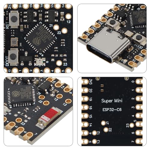 Image of AITRIP 5PCS Type-C ESP32-C6 Development Board Modules Super Mini Development Board ESP32-C6FH4 chip 4MB Flash Memory Compatible with Arduino
