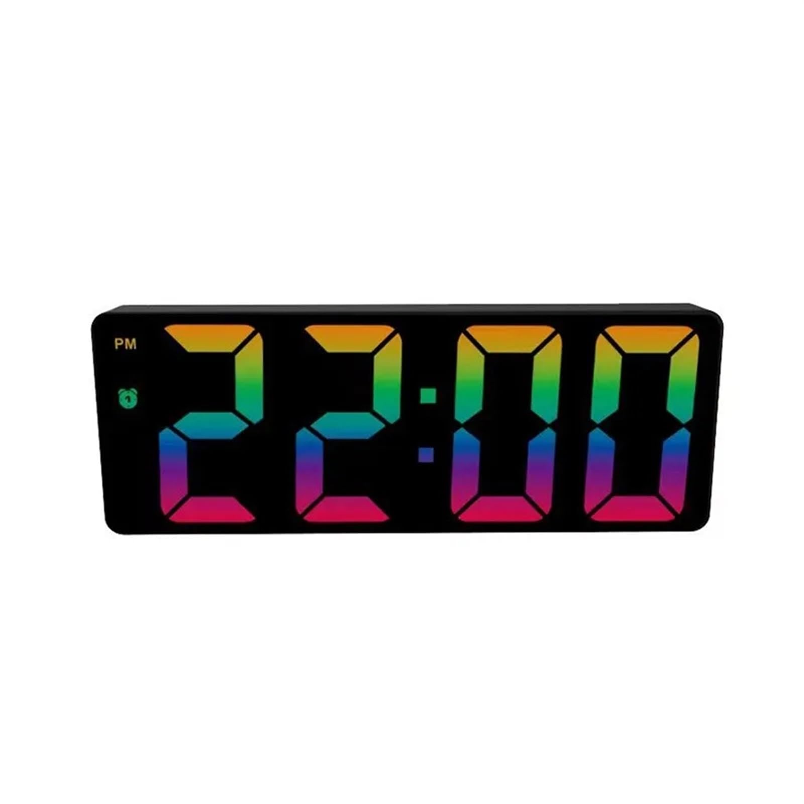 LUYSGBXR Alarm Clock Acrylic/Mirror Digital Alarm Clock Voice Control Snooze Night Mode Table 12/24H Anti-disturb Funtion Electronic(Black Acrylic C)