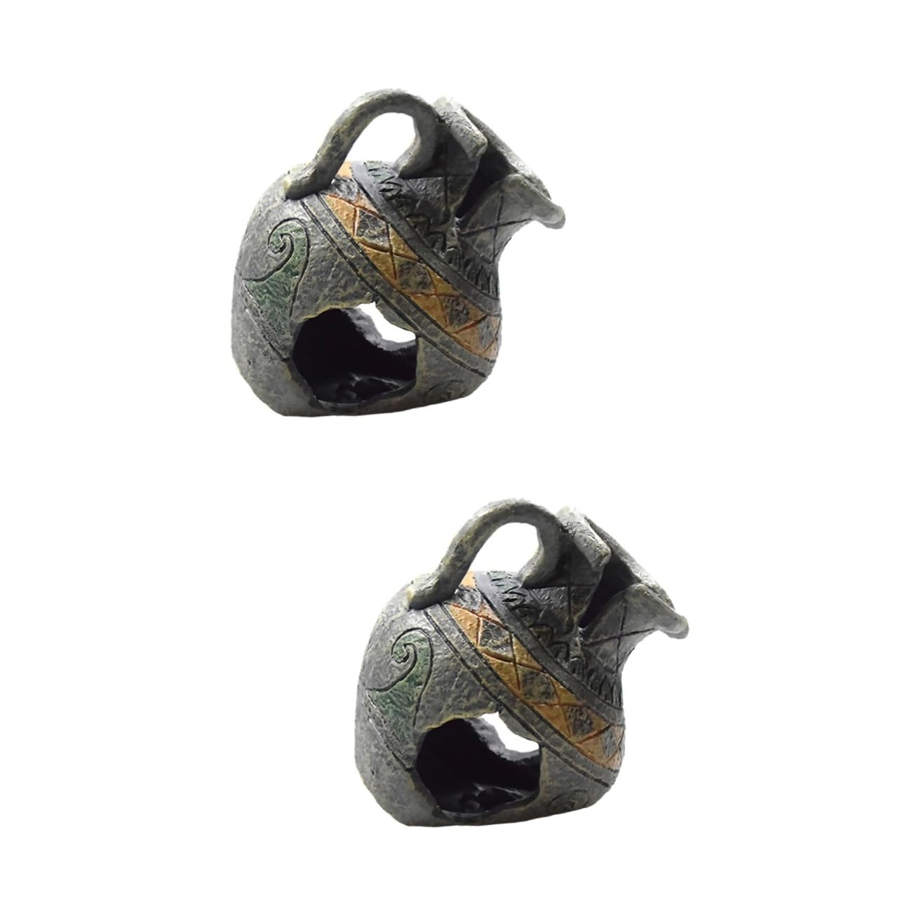 Yardwe 2pcs Fish and Shrimp Hideout House Aquarium Decor Ick Cure for Aquarium Vase Ornament Micro Landscape Vase Fish Shelter Aquarium Fish Tank Hiding Cave Craft Betta Fish Gravel Resin