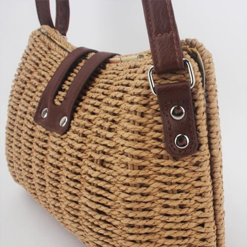 Image of Classic Hobo Bags for Women Fashion Crossbody Bags for Women Straw Beach Bag Shoulder Bag Handbag Summer Holiday 2024