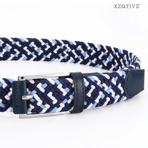 Image of XZQTIVE Braided Stretch Belt Mens Gift Elastic Woven Belt for Golf Casual Pants Shirts Jeans