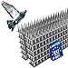 Produktbild Konzept 11 - Taubenabwehr Spikes aus Kunststoff gegen Vogel, Katzen, Tauben - Vogelabwehr für Balkon, Zaun, Garten, Balkongeländer, Dach, Katzenschreck, Marderabwehr 3-reihig, 12 Stück x 50cm, Silber