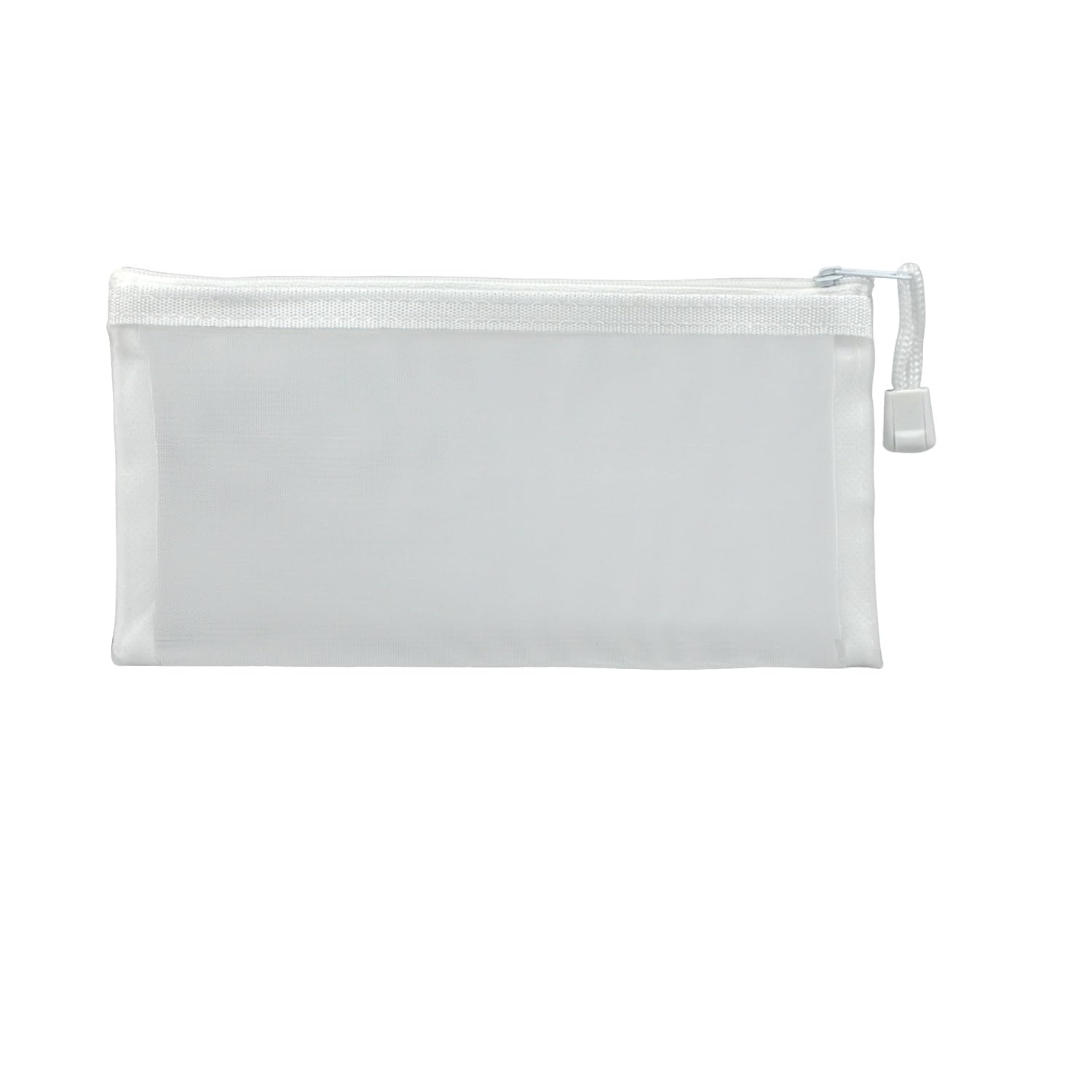 1 Piece Mesh Pouch, Zipper Small Nylon Travel, Mini Zipper Pouch, Mesh Makeup Bag for Daily, Purse Organizer Insert, to Keep Small Ltems, Home Organizing (White, 3.93 x 7.87 inch)