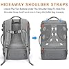Lumesner Carry On Backpack Extra Large 40l Flight Approved Travel Backpack For Men Womenexpandable Large Suitcase Backpacks With 4 Packing Cubeswater Resistant Luggage Daypack Weekender Baggrey