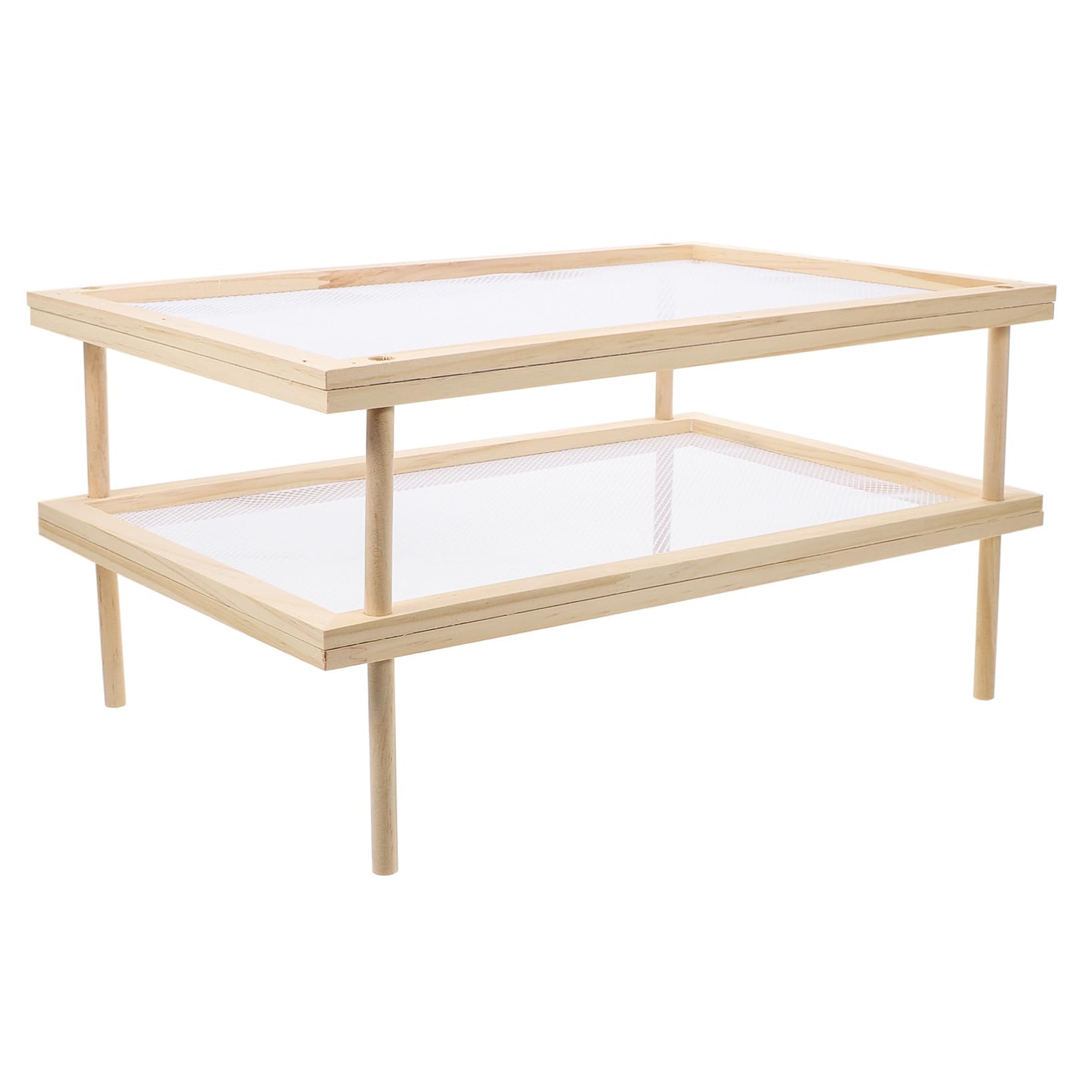 Essiccatore per Pasta in Legno Gambe Antiscivolo Robusto e Stabile per Uso Domestico in Cucina Beige Semplice e Raffinato