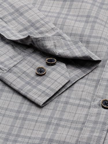 Image of Majestic Man Men's Comfort Slim Fit Pure Cotton Opaque Checked Casual Shirt