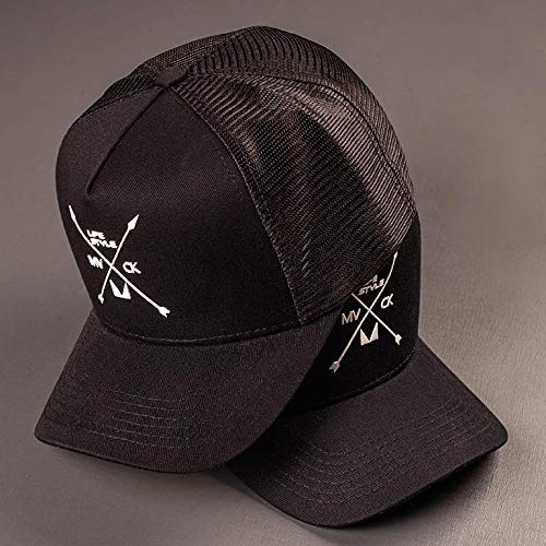 Boné Trucker Mvck Texas Preto e Branco Aba Curva