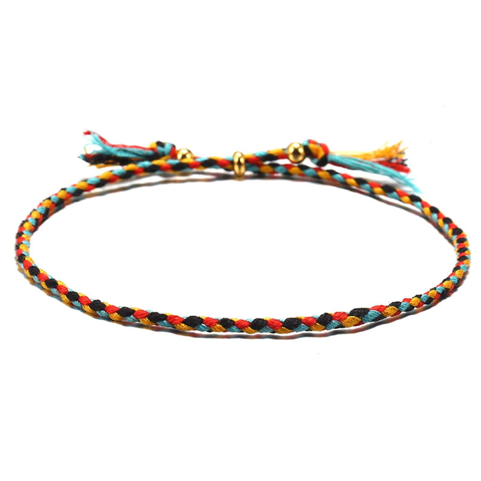 MNYXIS MNYXIS Pulsera Trenzada de Hilo Boho para Hombre y Mujer,pulseras hilo, pulsera hombre, Brazalete Hecho a Mano, Ajustable hasta 22cm, pulseras tela, Accesorio de Verano Estilo Surfero Multicolor