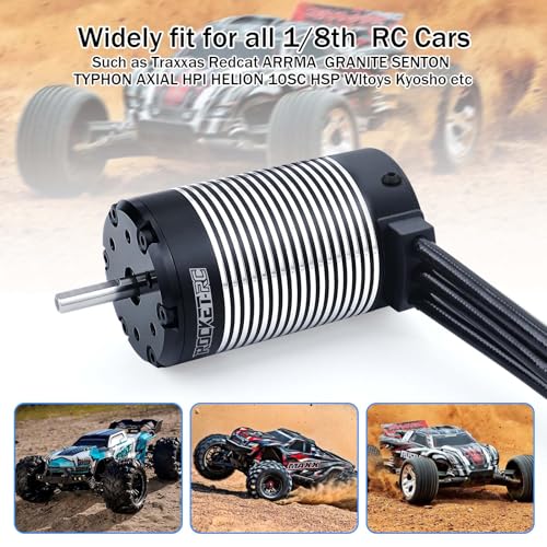 Surpass Hobby 1700Kv 4-Pole Brushless Motor K4068 5S Hi-Torque Motor for for 1/8 Buggy Truggy Monster