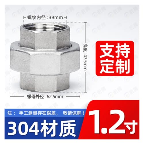 Unión cónica de acero inoxidable 304 G1-1/4 para tuberías 3