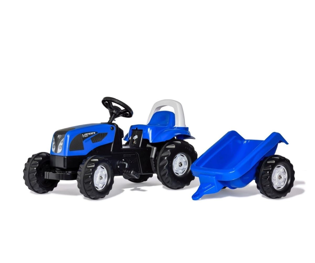 Rolly Toys 11841 - Trattore a Pedali Kid Landini Power Farm 100, con Rimorchio