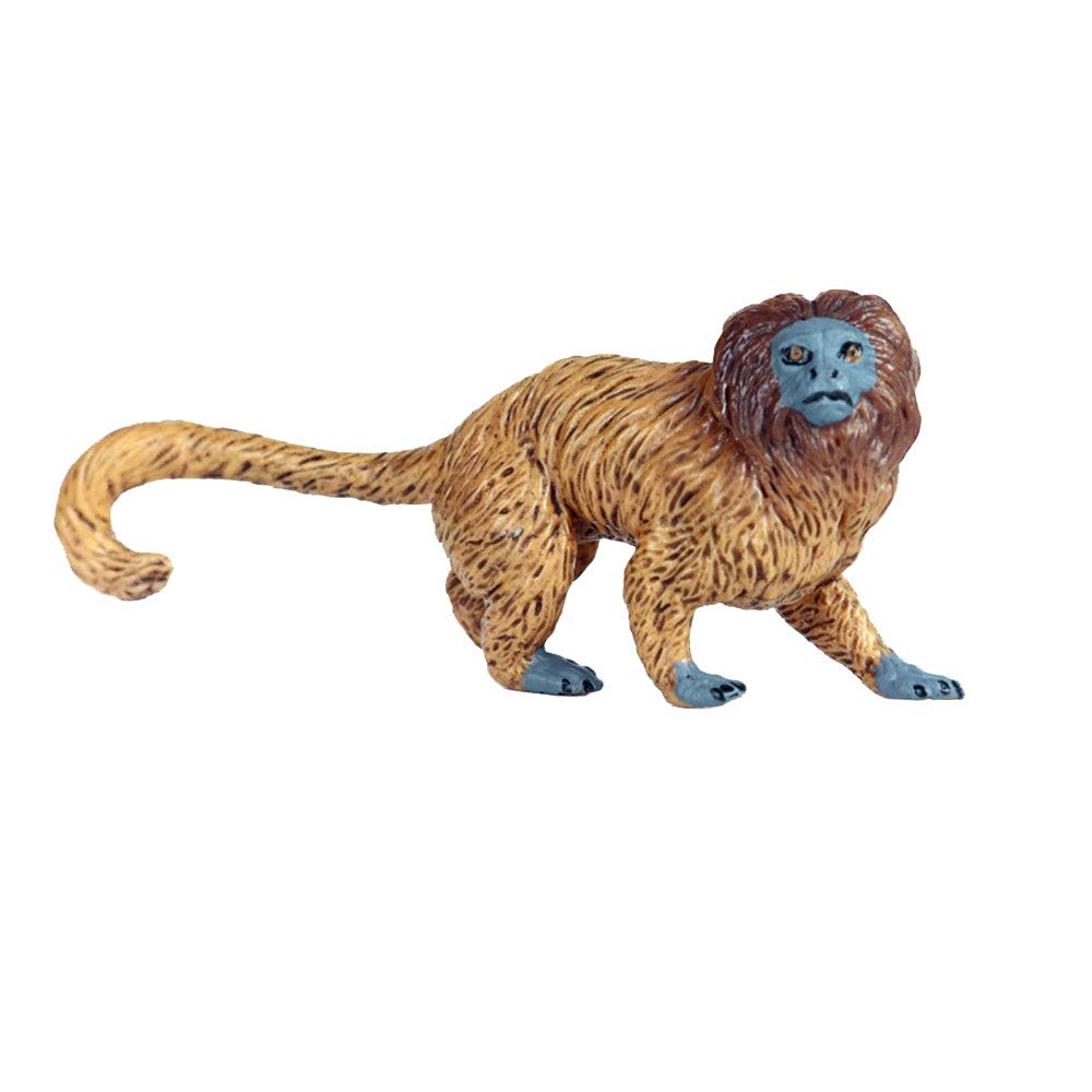 Flormoon Realistic Animal Figures Golden Lion Tamarin Figurines, Science Project, Cake Topper, Early Educational Toys Birthday for Toddlers Kids Age 3 4 5