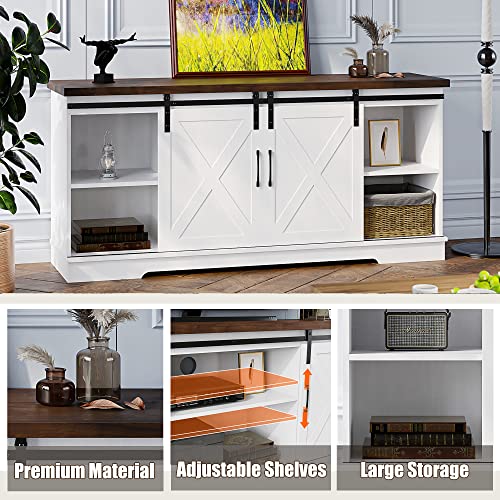 Amyove Tv Stand, White #TOP4