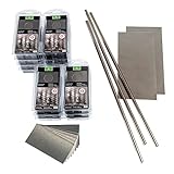 Aspect Peel and Stick Backsplash 3in x 6in Brushed Stainless Short Grain Metal Tile 15 Sq Ft Kit for Kitchen and Bathrooms