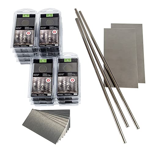 Aspect Peel and Stick Backsplash 3in x 6in Brushed Stainless Short Grain Metal Tile 15 Sq Ft Kit for Kitchen and Bathrooms