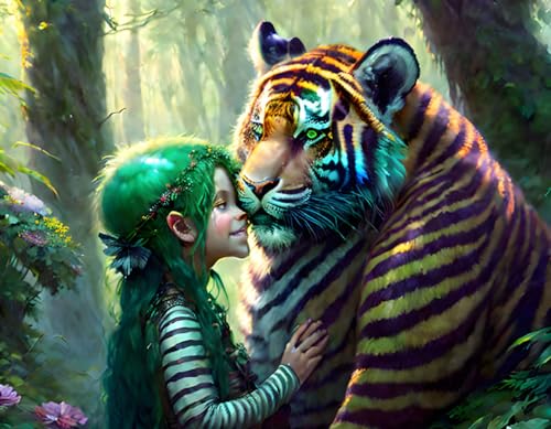 Toile murale Meechi une complicité magique entre un animal mignon et un enfant