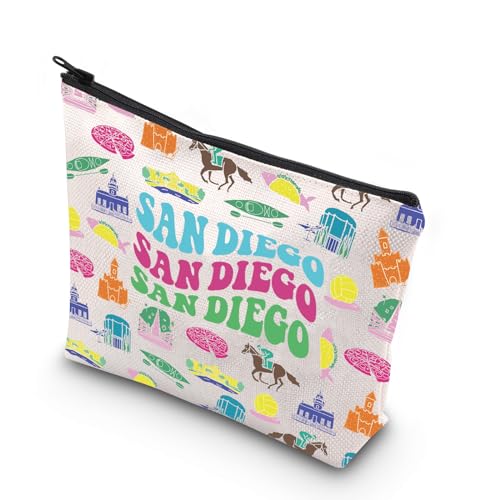 WCGXKO San Diego Gift San Diego City Travel Gift Zipper Pouch Makeup Bag