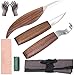 Lot de 7 outils de sculpture en bois avec crochet en acier au manganèse et sac de rangement