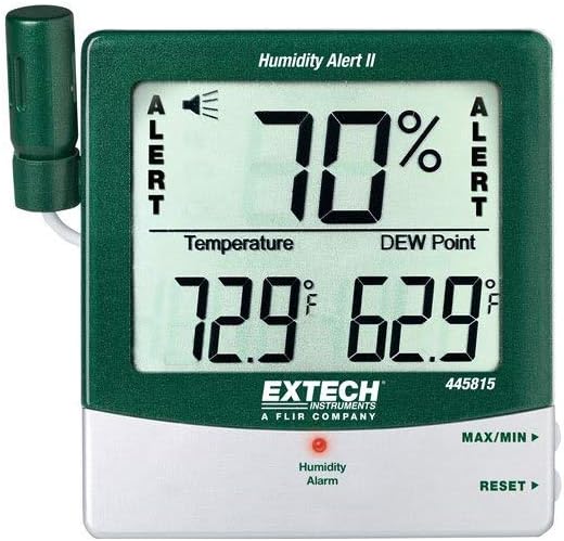 Extech 445815-NISTL Humidity Meter with Alarm, Remote Probe and Limited NIST