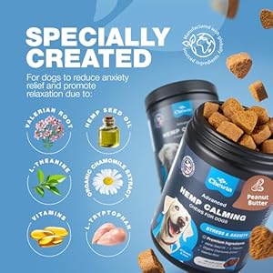   Hemp-alming-hews-for-Dogs-Anxiety-Relief-Anxiety-Relief-for-Dogs-Dog-Calming-Chews-Calming-Dog-Treats-for-Storms-Separation-Fireworks-Vet-Visits-Travel-Grooming-Dog-Anxiety-Chews
