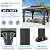 COVERONICS 10' x 12' Outdoor Hardtop Gazebo - Aluminum Heavy-Duty Double Roof Vented Gazebo with Breathable Netting & Privacy Curtains for Patio, Porch, Garden, Lawn